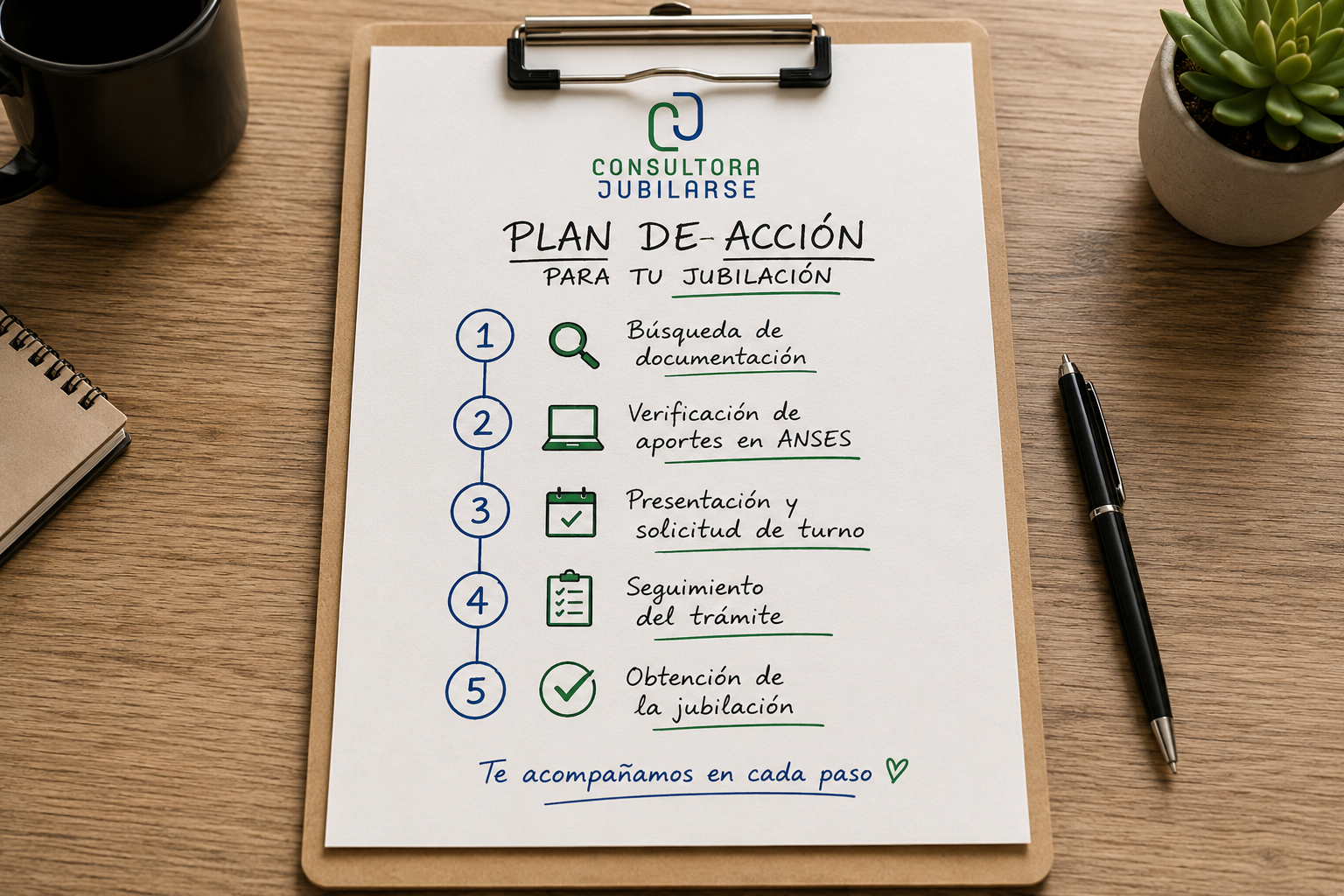Plan de acción - Hoja de ruta de Consultora Jubilarse